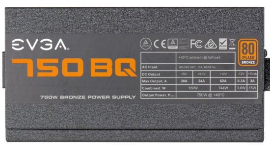EVGA 750 BQ FUENTE PODER 80 PLUS BRONZE - Image 5