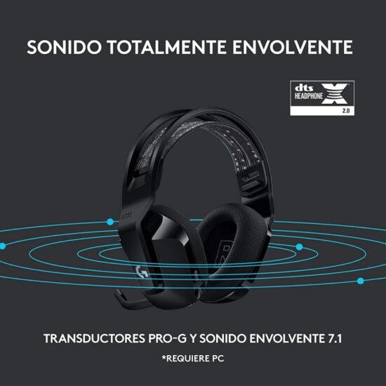 Logitech G733 Headset Wireless RGB Black - Imagen 2