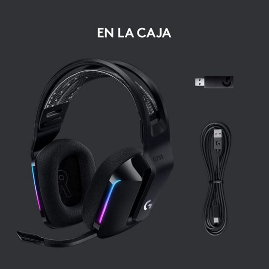 Logitech G733 Headset Wireless RGB Black - Imagen 3