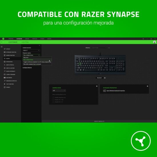 RAZER CYNOSA LITE TECLADO GAMING ILUMINADO ESPAÑOL - Image 4
