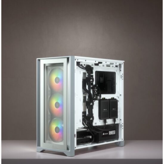 Corsair ICUE 4000X Case Gamer ATX Vidrio Templado Blanco - Image 2