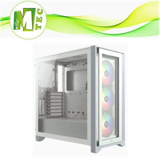 Corsair ICUE 4000X Case Gamer ATX Vidrio Templado Blanco