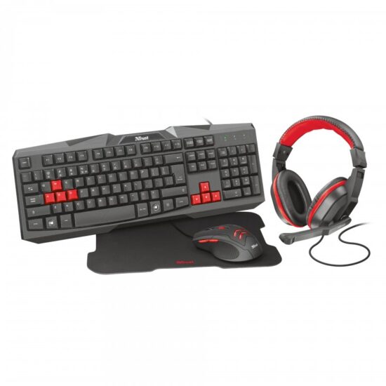 Trust Ziva Gaming Combo Teclado+Mouse+Auriculares+Alfombrilla - Imagen 3