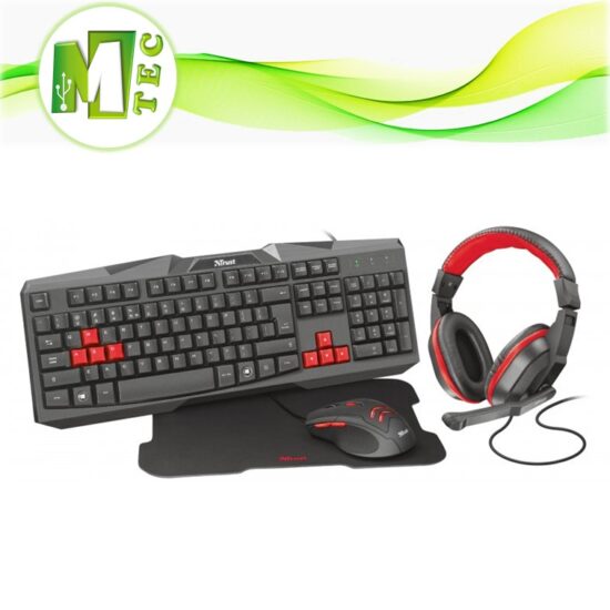 Trust Ziva Gaming Combo Teclado+Mouse+Auriculares+Alfombrilla