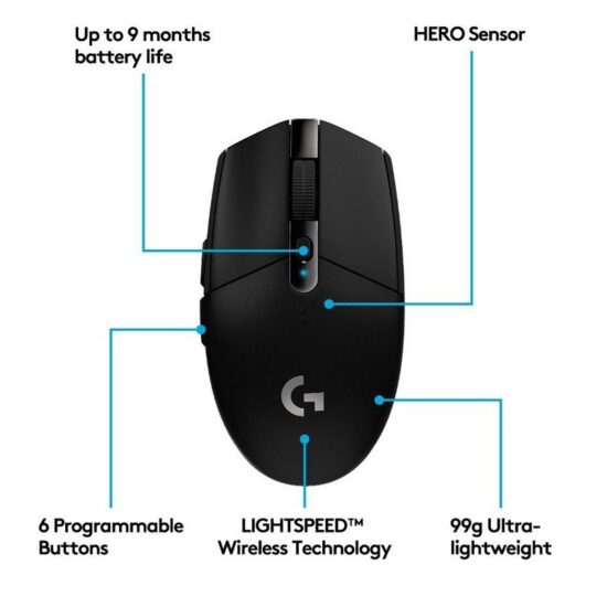 Logitech G305 Lightspeed Mouse Wireless 12000dpi - Image 3