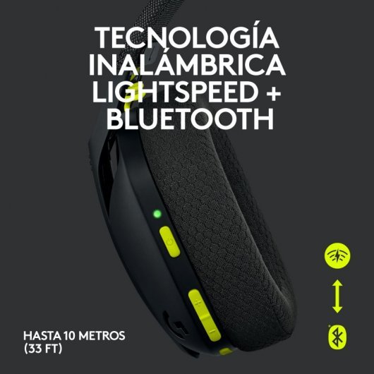 Logitech G435 LIGHTSPEED Auriculares Gaming Inalámbricos Negros