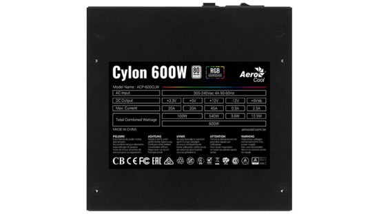 Aerocool Cylon 600w 80 Plus Bronze Fuente Poder - Image 7