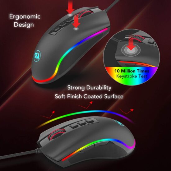Redragon Cobra M711 Mouse Gamer RGB 10k Dpi 7 botones - Image 2
