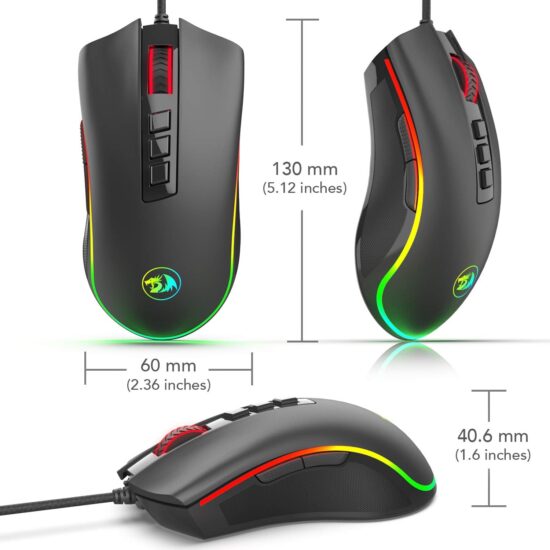 Redragon Cobra M711 Mouse Gamer RGB 10k Dpi 7 botones - Image 5