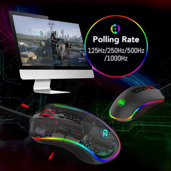 Redragon Cobra M711 Mouse Gamer RGB 10k Dpi 7 botones - Image 6