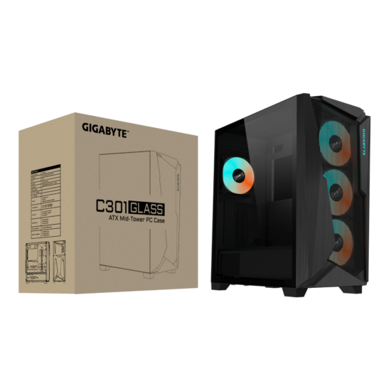 Gigabyte C301 Glass Case Gamer Vidrio Templado 4 Fans - Image 7