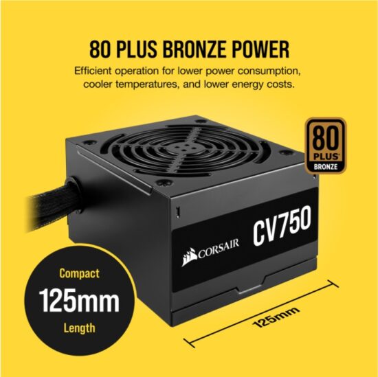 Corsair CV750 Fuente Poder 750w 80+ Bronze - Image 3