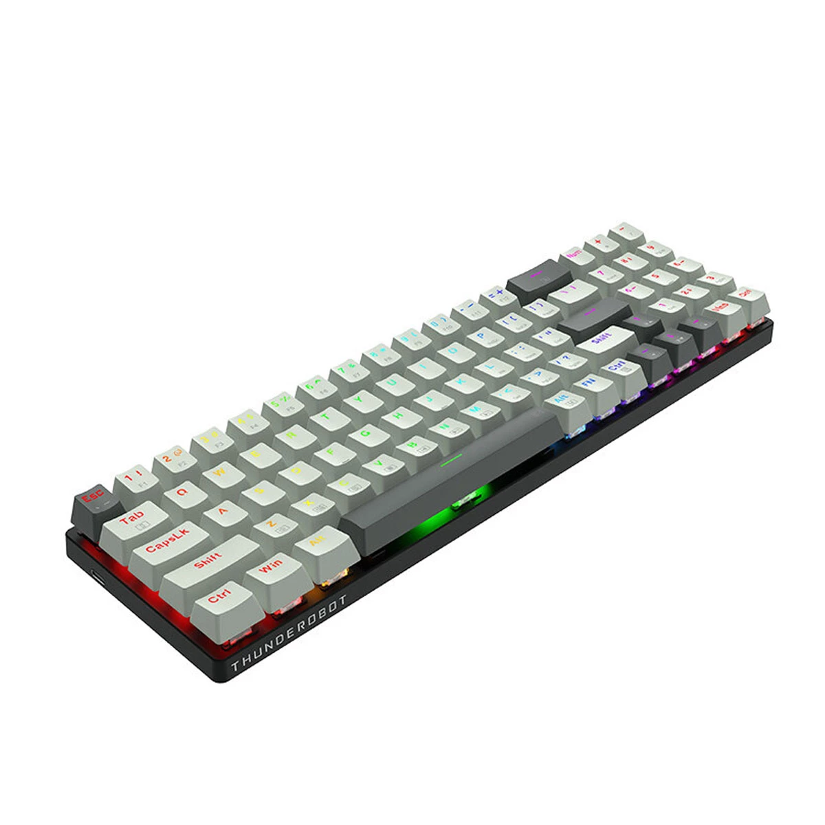 Teclado Mecanico Para Juegos 75% Con Interruptor Rojo, Teclado Con  Retroilum 