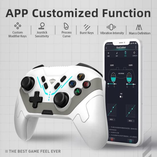 Machenike G6 White Gamepad PC 2.4G Bluetooth Wireless - Image 6