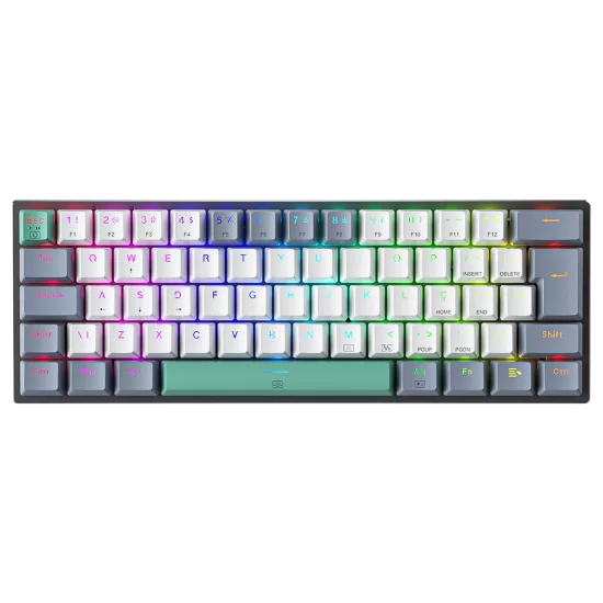 Machenike K500 B61W Teclado Mecánico Tri-modo RGB Switch Marrón - Image 2