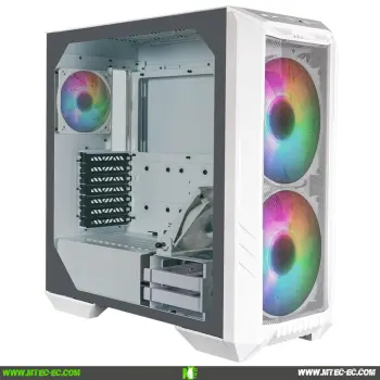 Cooler Master HAF 500 Mesh White Case Gamer Vidrio Templado 4 Ventiladores