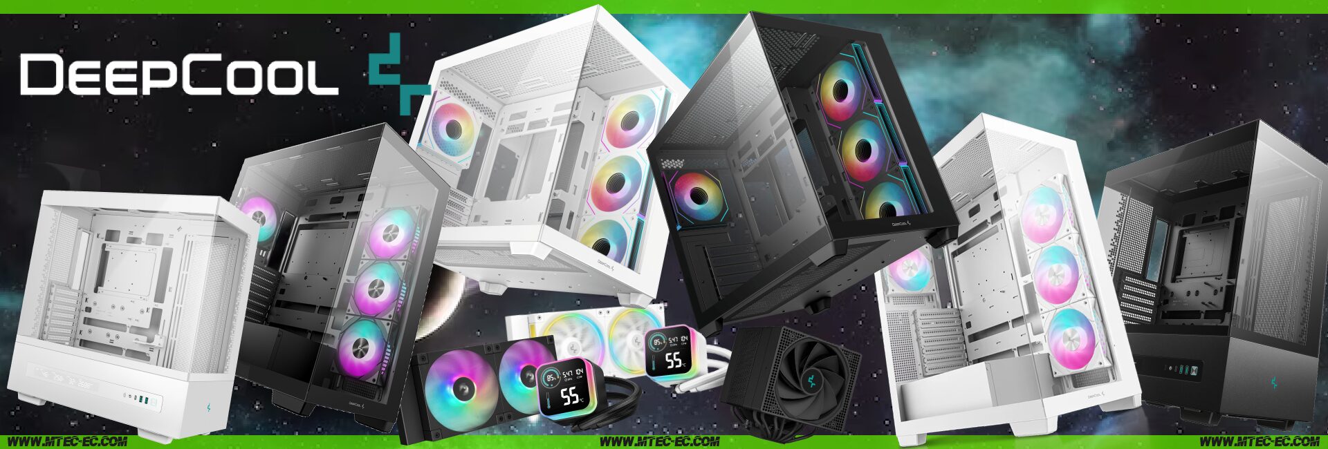 Componentes DeepCool para PC: coolers, ventiladores y chasis de alto rendimiento