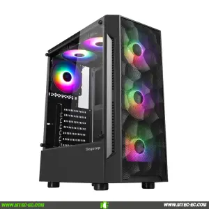 Segotep Flexi I Case Gamer con 4 Ventiladores ARGB, Panel de Vidrio Templado y Alto Flujo de Aire"