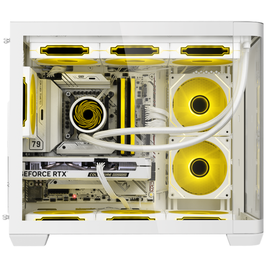 Segotep Lumi 3S M-ATX Case Gamer WH 3 Ventiladores ARGB Vidrio Curvo - Image 5