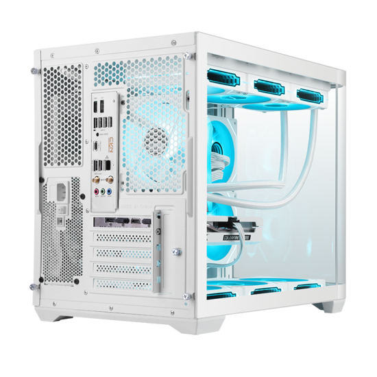 Segotep Lumi 3S M-ATX Case Gamer WH 3 Ventiladores ARGB Vidrio Curvo - Image 3