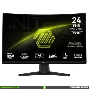 Msi Mag 242C 24" FHD Curvo 180Hz Monitor Gamer | MTEC Tienda Gamer Ecuador