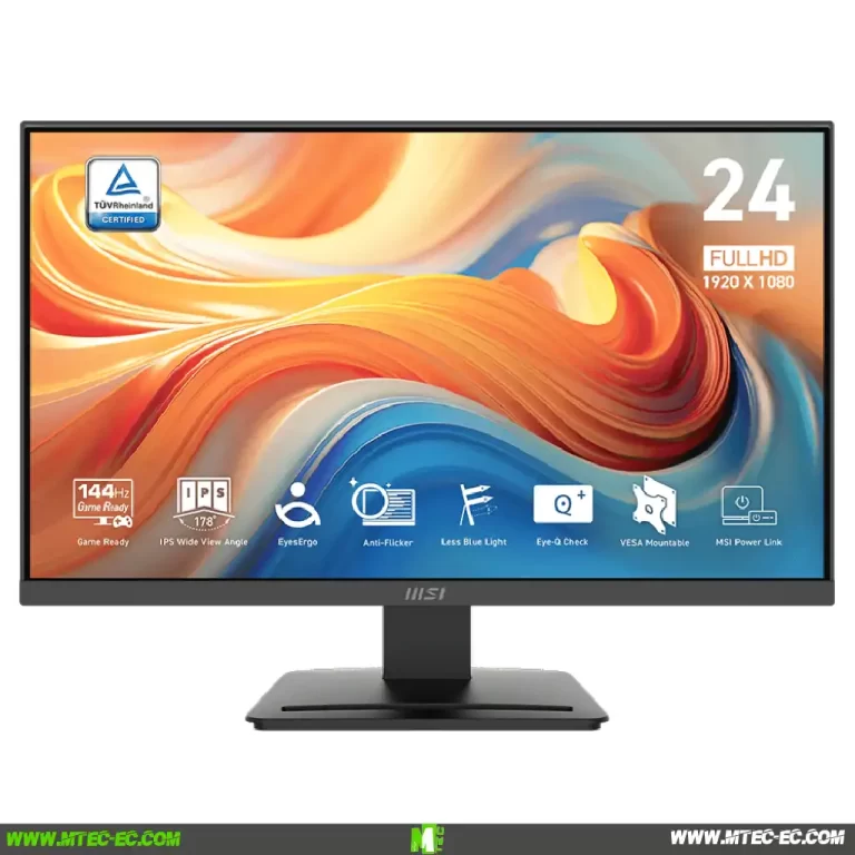 Msi Pro MP243L E14 Monitor 24" 144Hz IPS 1ms | MTEC Tienda Gamer Ecuador